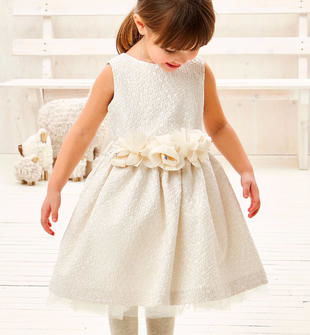Abito smanicato in tessuto jacquard per bambina da 2 a 7 anni Sarabanda -  ABITI - Bambina - Sarabanda