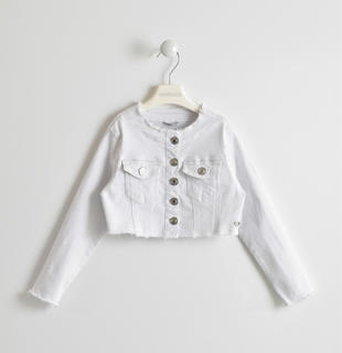 Giubbotto in denim bianco per bambina da 6 a 16 anni Sarabanda - GIUBBOTTI  - 3-16 Anni - Bambina