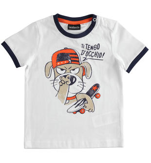 Simpatica t-shirt 100% cotone sarabandapromo BIANCO-0113