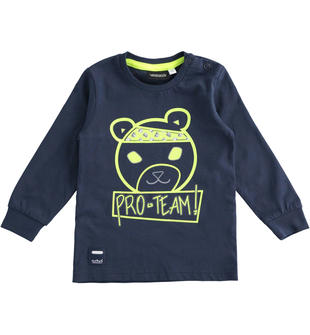 Maglietta in jersey stampa cartoon sarabandapromo NAVY-3854