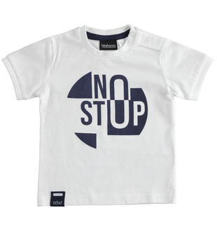 T-shirt sportiva bambino 100% cotone sarabandapromo BIANCO-0113