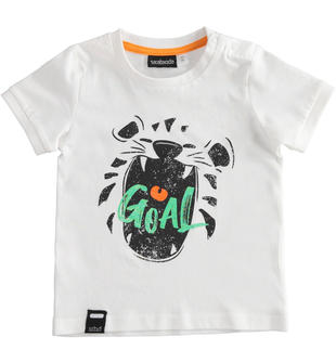 T-shirt bambino 100% cotone con stampa e scritta "goal" sarabandapromo