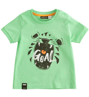 T-shirt bambino 100% cotone con stampa e scritta "goal" sarabandapromo