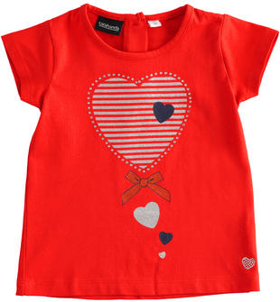 T-shirt bambina con strass sarabandapromo ORANGE-2234