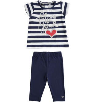 Completino bambina maxi maglia e leggings sarabandapromo NAVY-3854