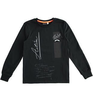 Maglietta manica lunga ragazzo sarabandapromo NERO-NERO-8355