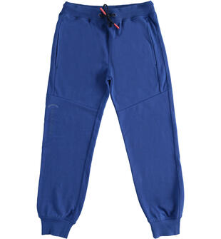 Pantalone ragazzo sportivo con stampa sarabandapromo BLU-3766