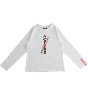 Maglietta ragazza manica lunga sarabandapromo BIANCO-0113