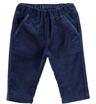 Pantalone in velluto 100% cotone minibanda NAVY-3854