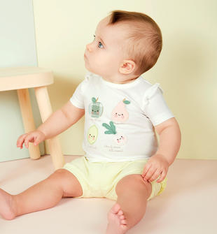 Completo per neonata t-shirt e coulotte minibanda