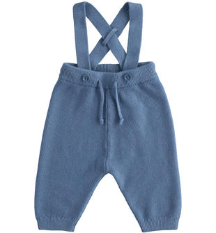 Pantalone con bretelle in tricot minibanda AVION-3924