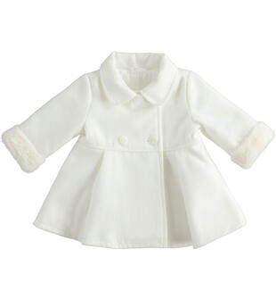 Cappotto panna neonata minibanda PANNA-0112