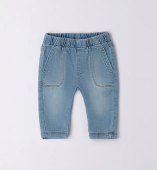Jeans bimbo minibanda BLU CHIARO LAVATO-7310