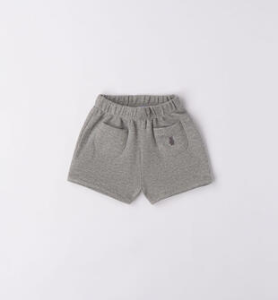 Pantalone corto grigio bimbo minibanda GRIGIO MELANGE-8970