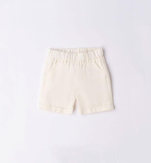 Pantaloncino corto lino bimbo minibanda PANNA-0112
