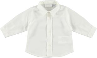 Camicia bianca di cotone minibanda