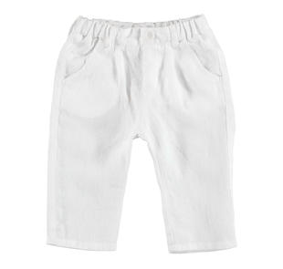 Freschi ed eleganti pantaloni neonato 100% lino minibanda