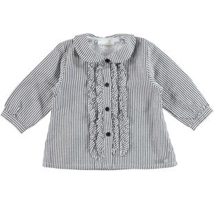 Graziosa camicia neonata modello con jabot minibanda