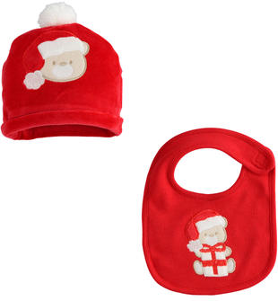 Kit regalo per Natale bavaglio e cappello per neonati da 0 a 18 mesi iDO -  Accessori - Bambina - iDO