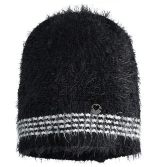 Cappello modello cuffia in tricot lurex a filato lungo ido NERO-0658
