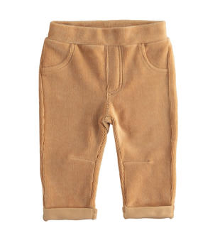 Pantalone per neonato in velluto effetto ciniglia ido BEIGE-0726