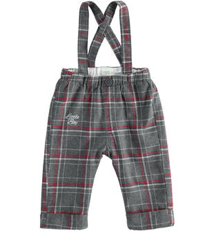 Pantalone per neonato con bretelle ido GRIGIO MELANGE-8970