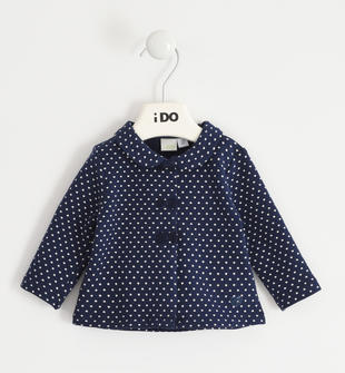 Elegante felpa aperta modello giacca per neonata ido NAVY-ECRU'-6NG5