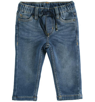 Pantalone bambino in denim maglia misto cotone stretch ido STONE WASHED-7450