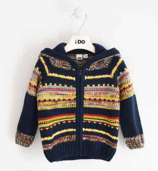 Giacca in tricot invernale effetto "fatto a mano" ido NAVY-3885