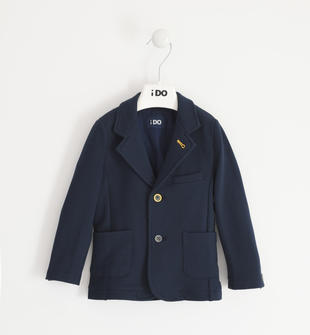 Giacca modello blazer per bambino in felpa di cotone stretch ido