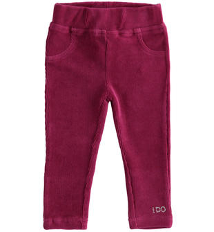 Pantalone in ciniglia effetto velluto per bambina da 6 mesi a 7 anni iDO -  PANTALONI - Bambina - iDO