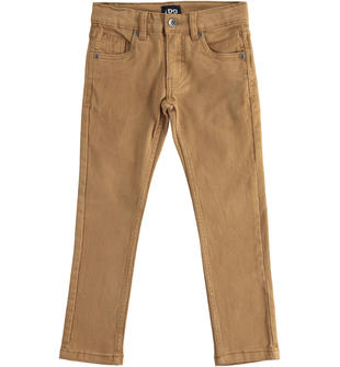 Pantalone in twill di cotone stretch ido DARK BEIGE-0818