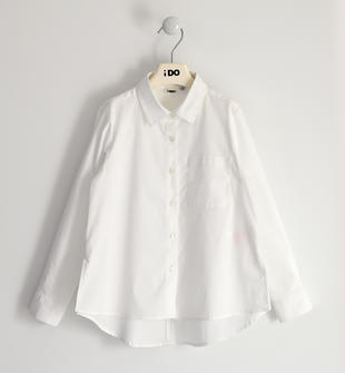 Camicia per bambina in popeline stretch ido