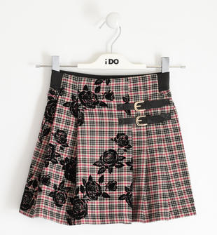 Gonna modello kilt con rose per bambina da 6 a 16 anni iDO - Miniconf Shop