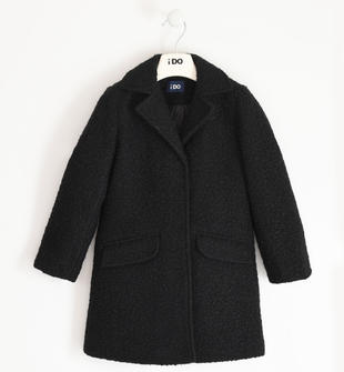 Elegante e comodo cappotto bambina in tessuto effetto boucl per bambina da 6 a 16 anni iDO