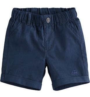 Pantalone corto in twill 100% cotone ido NAVY-3854