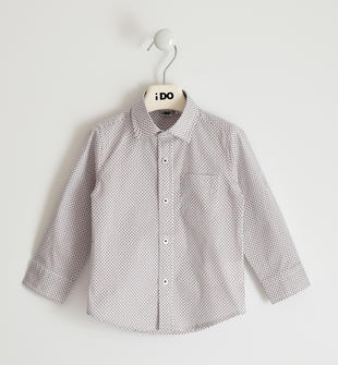 Camicia in popeline stretch microfantasia ido