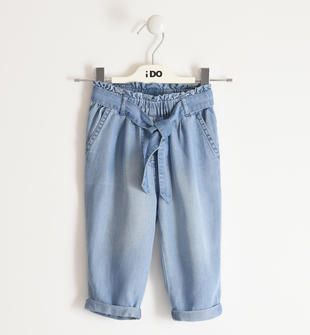 Pantalone lungo 100% lyocell con fusciacca ido STONE BLEACH-7350