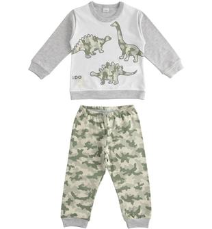 Pigiama lungo dinosauri ido GRIGIO-0519
