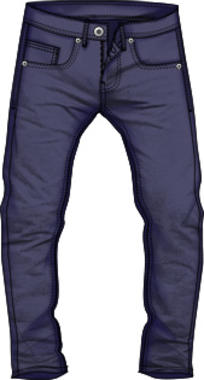 Versatile pantalone in twill stretch di cotone ido NAVY-3854