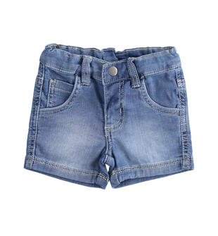 Pantalone corto in denim maglia per neonato ido STONE WASHED-7450