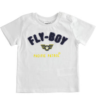T-shirt 100% cotone "Fly Boy" ido BIANCO-0113