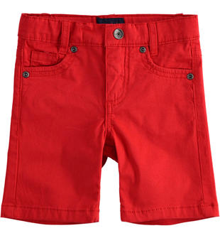 Versatile pantalone corto in twill stretch ido ROSSO-2256