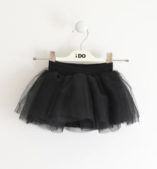 Gonna in tulle con fodera di cotone ido NERO-0658