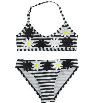 Costume due pezzi con margherite linea beachwear ido