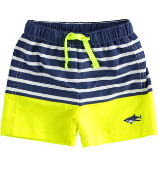 Costume modello boxer con piccolo squalo ido BLU-BIANCO-6QP7