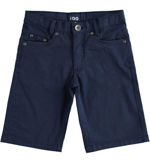 Pantalone corto in twill stretch ido NAVY-3854