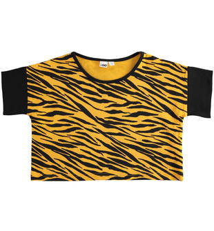 T-shirt in jersey stampa animalier ido OCRA-NERO-6QH8