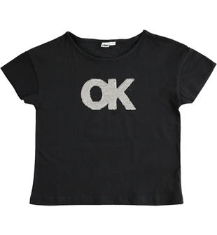 T-shirt 100% cotono con scritta 