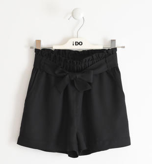 Particolare pantalone corto in lyocell ido NERO-0658